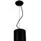 HomeRoots 20" x 20" x 26" Carbon Steel Pendant Lamp in Black Finish