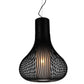 HomeRoots 20" x 20" x 26" Carbon Steel Pendant Lamp in Black Finish