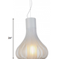 HomeRoots 20" x 20" x 26" Carbon Steel Pendant Lamp in White Finish