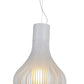 HomeRoots 20" x 20" x 26" Carbon Steel Pendant Lamp in White Finish