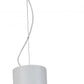 HomeRoots 20" x 20" x 26" Carbon Steel Pendant Lamp in White Finish