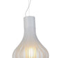 HomeRoots 20" x 20" x 26" Carbon Steel Pendant Lamp in White Finish
