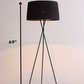 HomeRoots 20" x 20" x 69" Floor Lamp With Black Carbon Finish