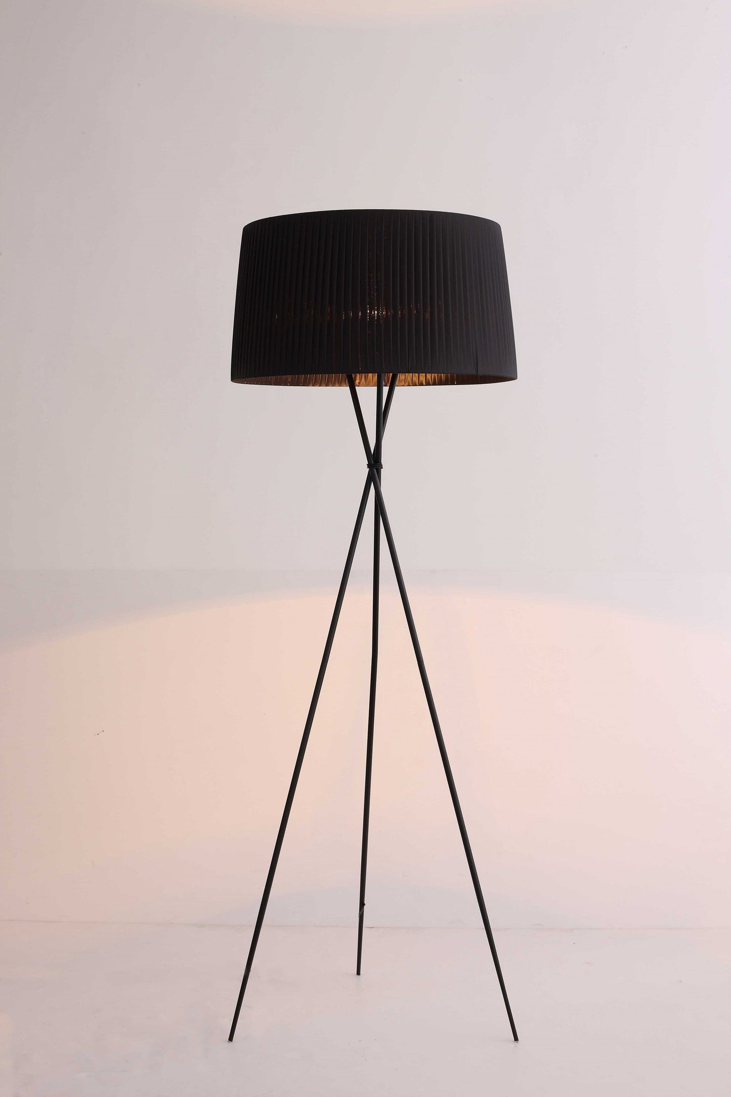 HomeRoots 20" x 20" x 69" Floor Lamp With Black Carbon Finish