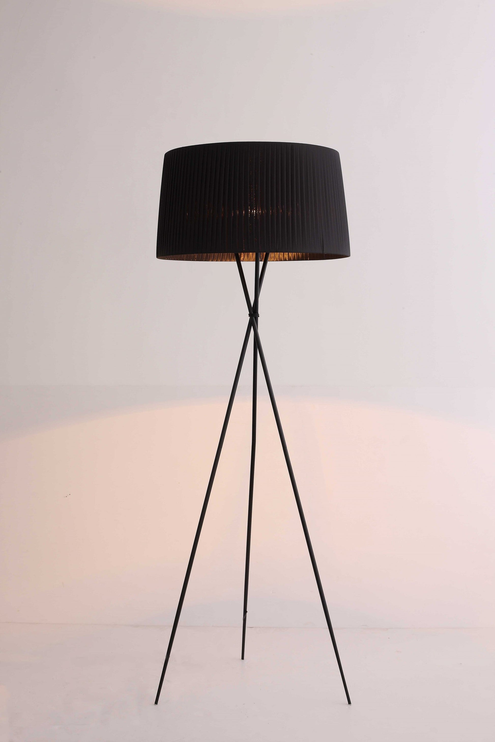 HomeRoots 20" x 20" x 69" Floor Lamp With Black Carbon Finish