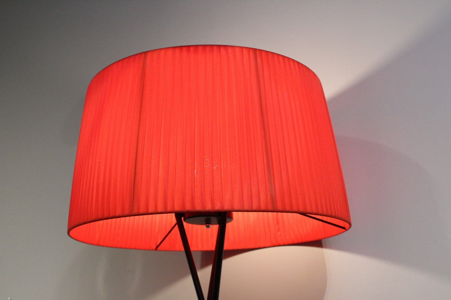 HomeRoots 20" x 20" x 69" Floor Lamp With Red Metal Finish