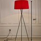 HomeRoots 20" x 20" x 69" Floor Lamp With Red Metal Finish