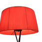 HomeRoots 20" x 20" x 69" Floor Lamp With Red Metal Finish