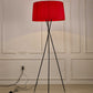 HomeRoots 20" x 20" x 69" Floor Lamp With Red Metal Finish