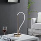 HomeRoots 21" Bedside LED Table Lamp in Gold Finish