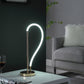 HomeRoots 21" Bedside LED Table Lamp in Gold Finish