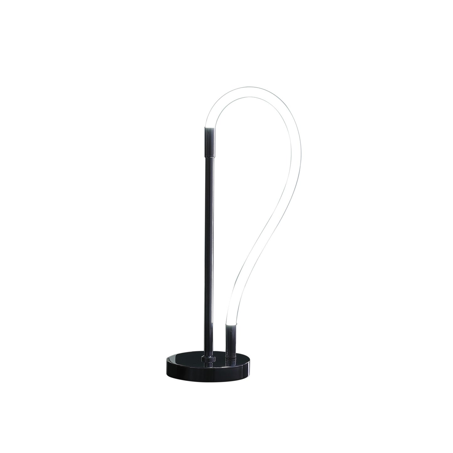 HomeRoots 21" Bedside LED Table Lamp in Silver Finish