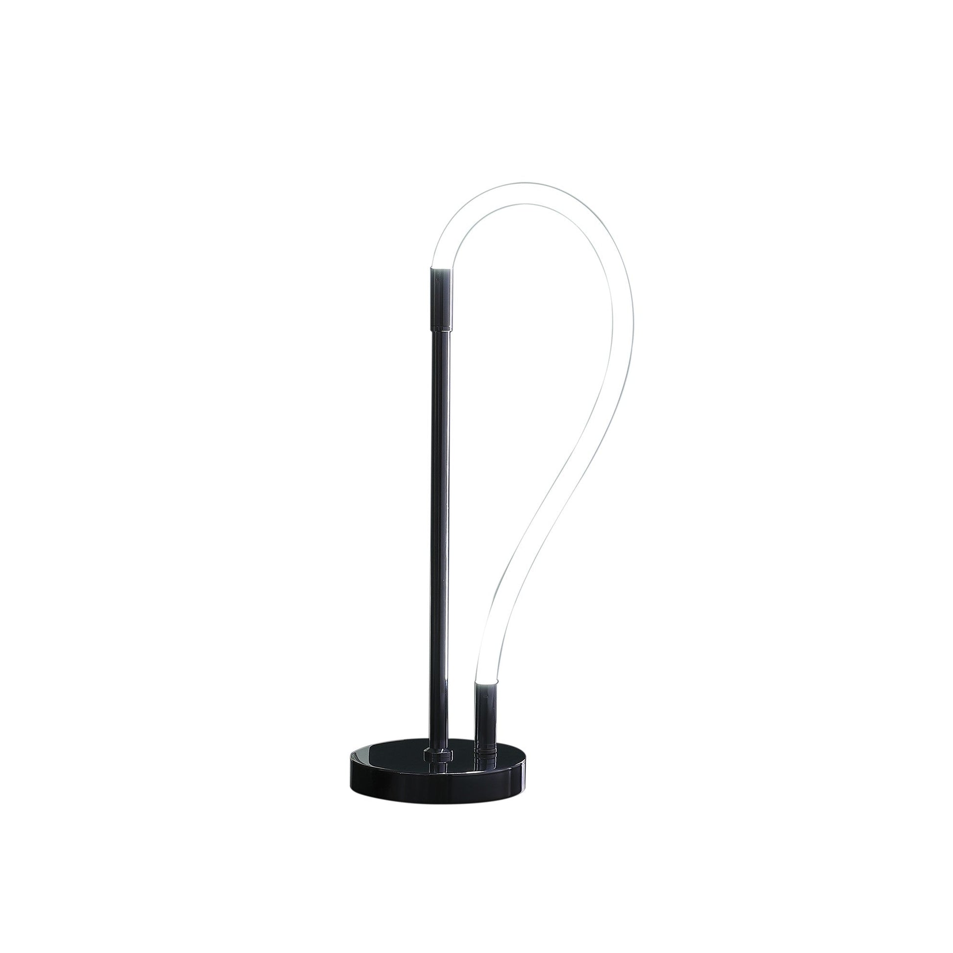 HomeRoots 21" Bedside LED Table Lamp in Silver Finish