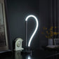 HomeRoots 21" Bedside LED Table Lamp in Silver Finish