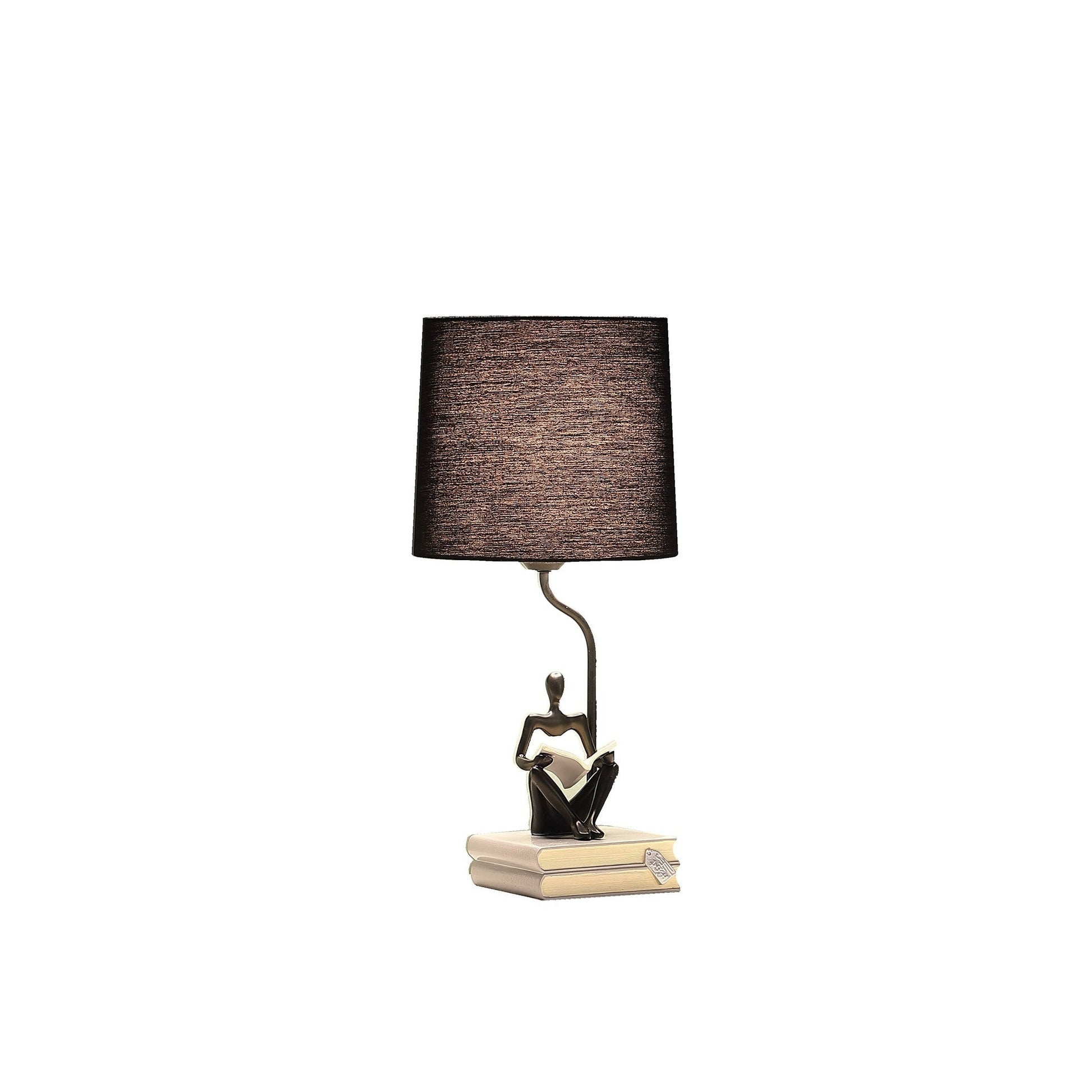 HomeRoots 21" Black Table Lamp With Black Globe Shade