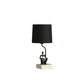 HomeRoots 21" Black Table Lamp With Black Globe Shade