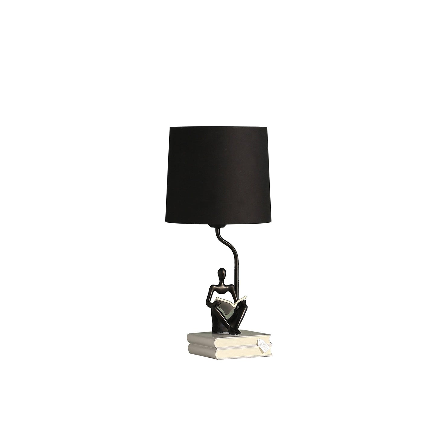 HomeRoots 21" Black Table Lamp With Black Globe Shade