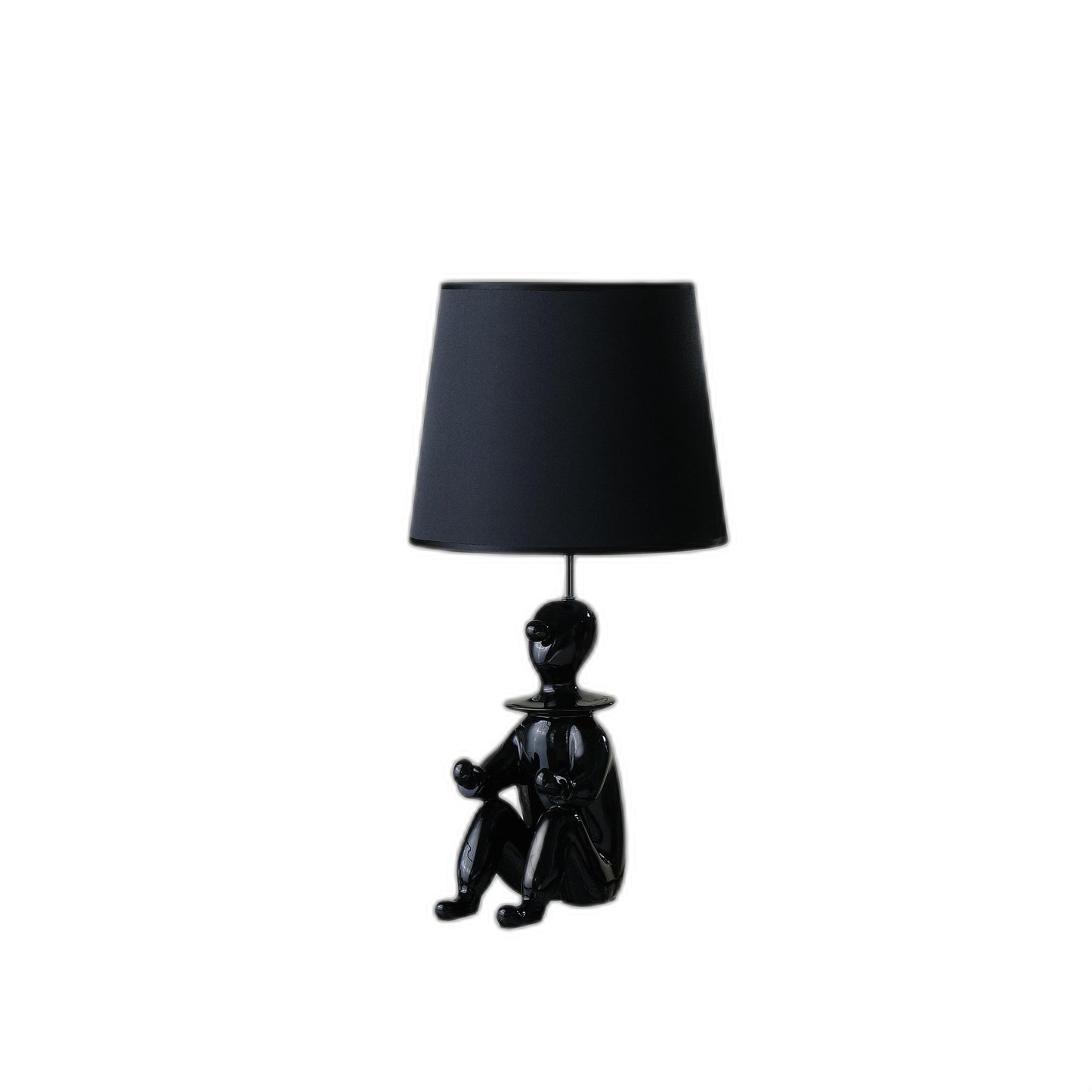 HomeRoots 21” Sculptural Clown Phone Holder Desk Lamp in Black Finish