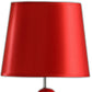 HomeRoots 21” Sculptural Desk Lamp With Empire Shade in Red Finish