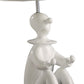 HomeRoots 21" White Sculptural Desk Lamp in White Finish