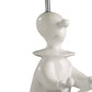HomeRoots 21" White Sculptural Desk Lamp in White Finish