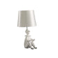 HomeRoots 21" White Sculptural Desk Lamp in White Finish
