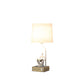 HomeRoots 21" White Table Lamp With White Globe Shade