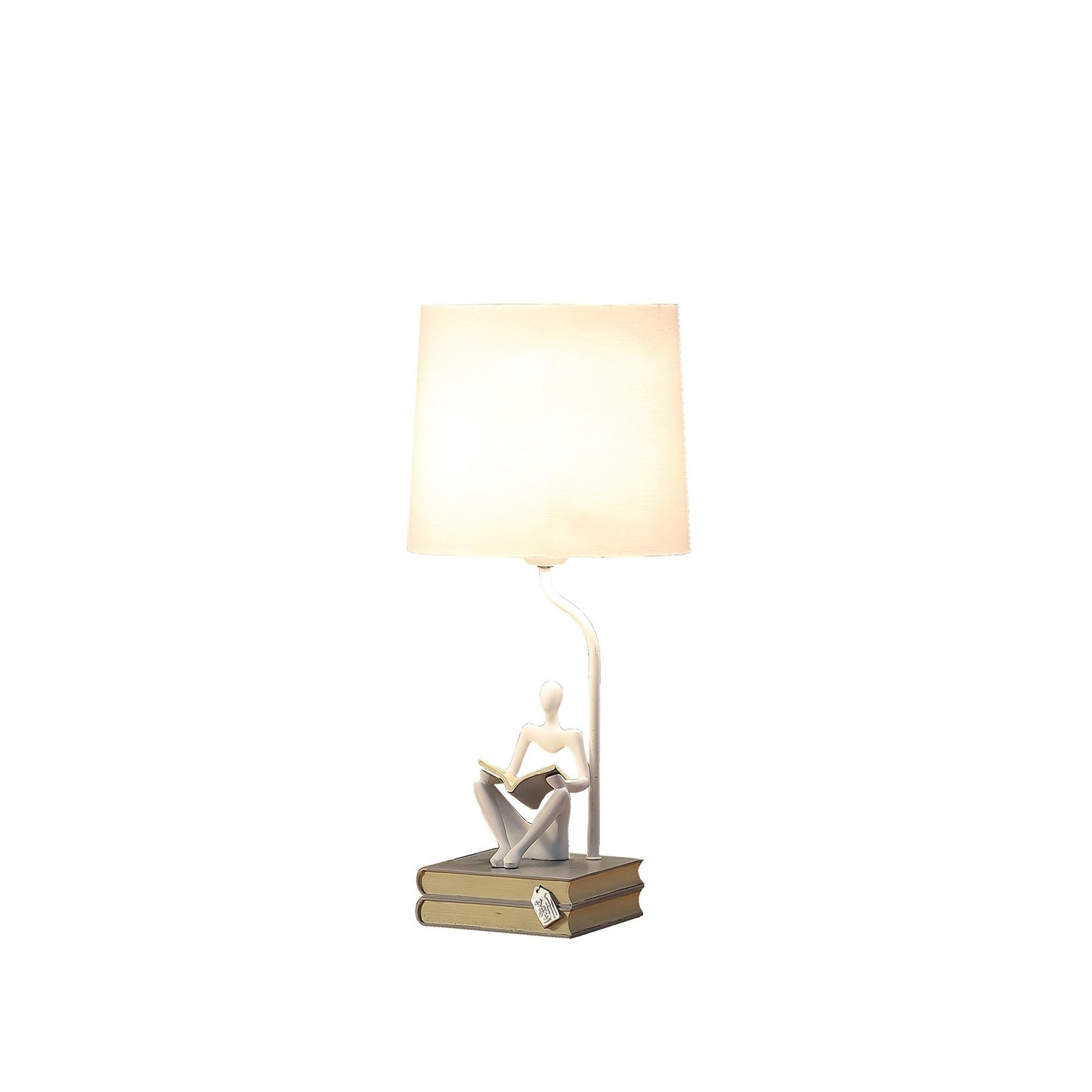 HomeRoots 21" White Table Lamp With White Globe Shade