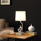 HomeRoots 21" White Table Lamp With White Globe Shade