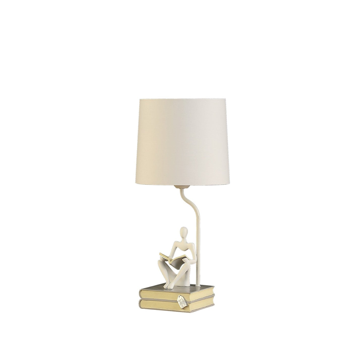 HomeRoots 21" White Table Lamp With White Globe Shade