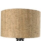 HomeRoots 21.8" Cork Shade Table Lamp in Matte Black Finish