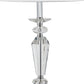 HomeRoots 22" Clear Bedside Table Lamp With White Empire Shade