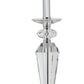 HomeRoots 22" Clear Bedside Table Lamp With White Empire Shade