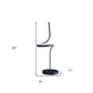 HomeRoots 22” Contemporary Spiral LED Table Lamp in Black Finish