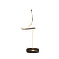 HomeRoots 22” Contemporary Spiral LED Table Lamp in Black Finish