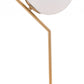 HomeRoots 22" Gold Bedside Table Lamp With Off White Globe Shade