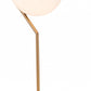 HomeRoots 22" Gold Bedside Table Lamp With Off White Globe Shade