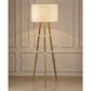 HomeRoots 22" x 22" x 66" Floor Lamp With White Aluminum Finish