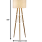 HomeRoots 22" x 22" x 66" Floor Lamp With White Aluminum Finish