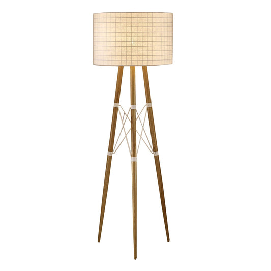 HomeRoots 22" x 22" x 66" Floor Lamp With White Aluminum Finish