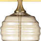 HomeRoots 23" Metal Bedside Table Lamp With Empire Shade and Off-White Finish