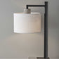 HomeRoots 23" Novelty Table Lamp With White Empire Shade and Gray Metal Finish