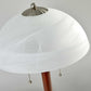 HomeRoots 23" Silver Metal Standard Table Lamp With Milky Frosted Glass Dome Shade