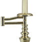 HomeRoots 23” Transitional Arm Metal Table Lamp With White Shade and Gold Finish
