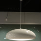 HomeRoots 23.5" x 23.5" Aluminum Pendant Lamp in White Finish