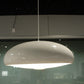 HomeRoots 23.5" x 23.5" Aluminum Pendant Lamp in White Finish