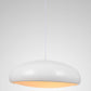 HomeRoots 23.5" x 23.5" Aluminum Pendant Lamp in White Finish
