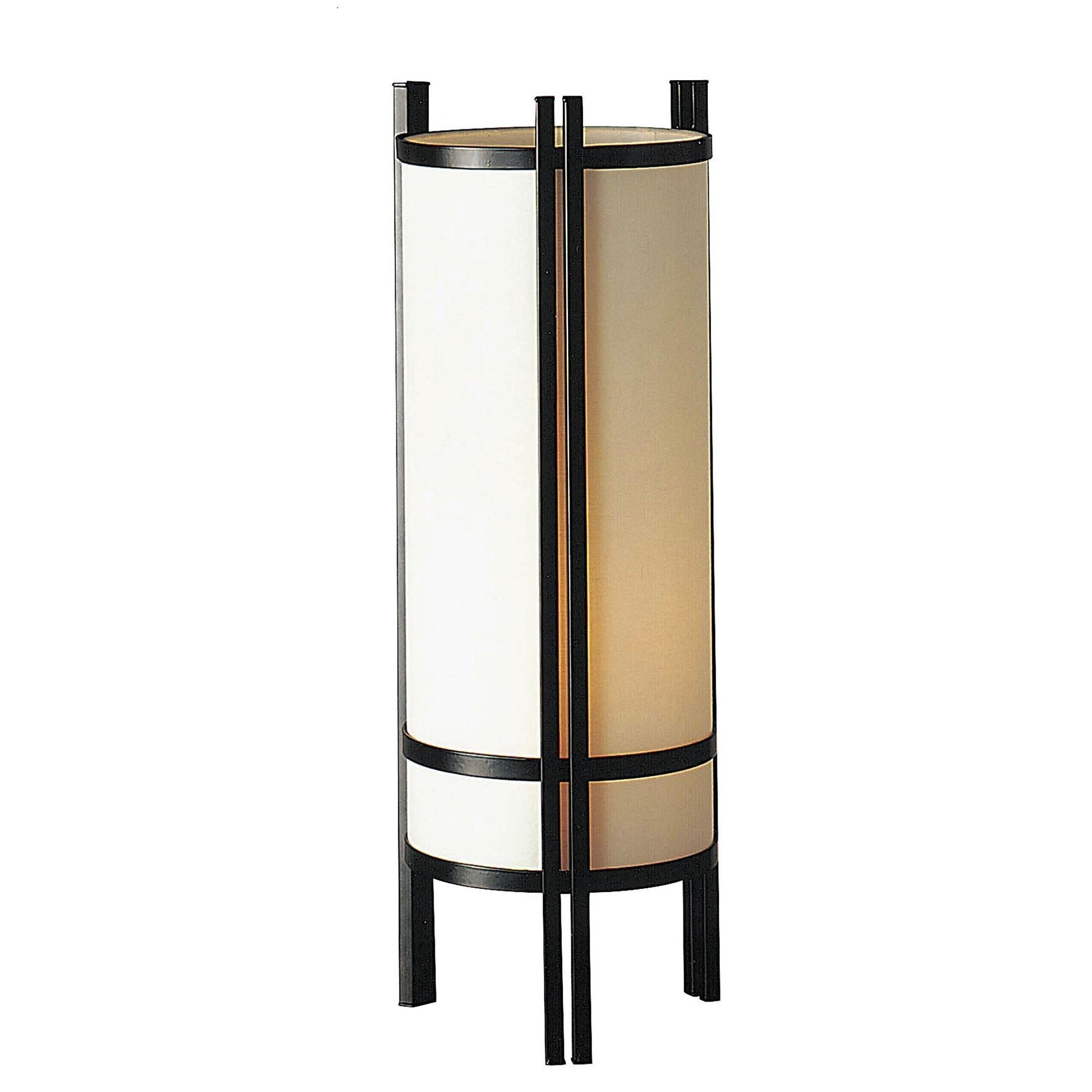 HomeRoots 24" Bedside Table Lamp With Off-White Shade in Brown Metal Finish
