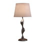 HomeRoots 24" Bedside Table Lamp With White Empire Shade in Silver Finish