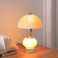 HomeRoots 24” Crackle Glass Table Lamp in Pale Pink Finish